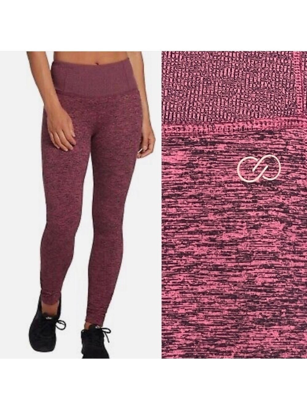 Calia By Carrie Underwood Cozy Leggings Venetian Berry Heather Yoga Pant…